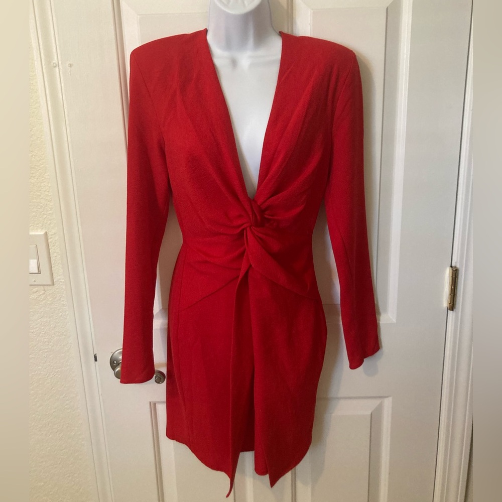 Spicy Deep-V Blazer-dress